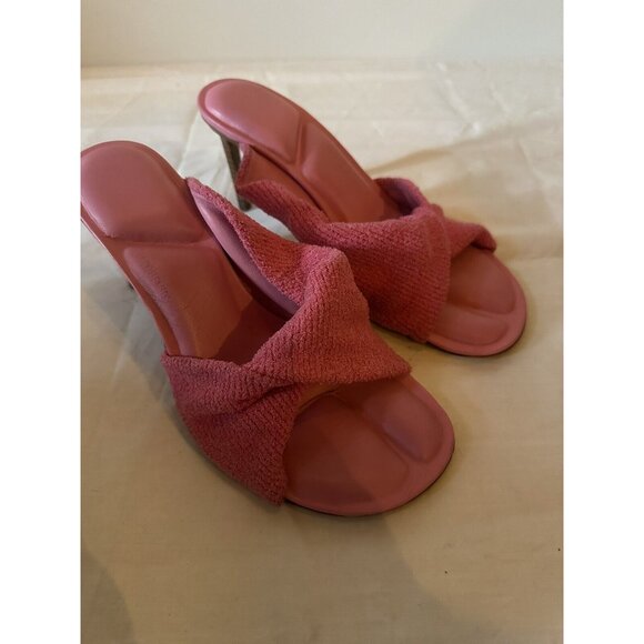 JACQUEMUS Les Mules Bagnu Heels Dark Pink - Picture 5 of 9
